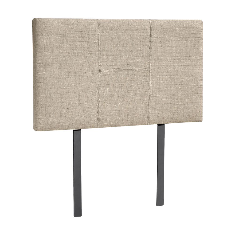 Linen Fabric Single Bed Headboard Bedhead - Beige - Cosy Abode