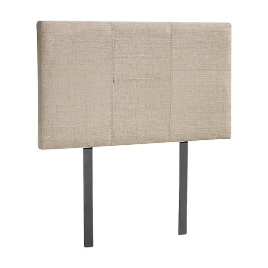 Linen Fabric Single Bed Headboard Bedhead - Beige - Cosy Abode
