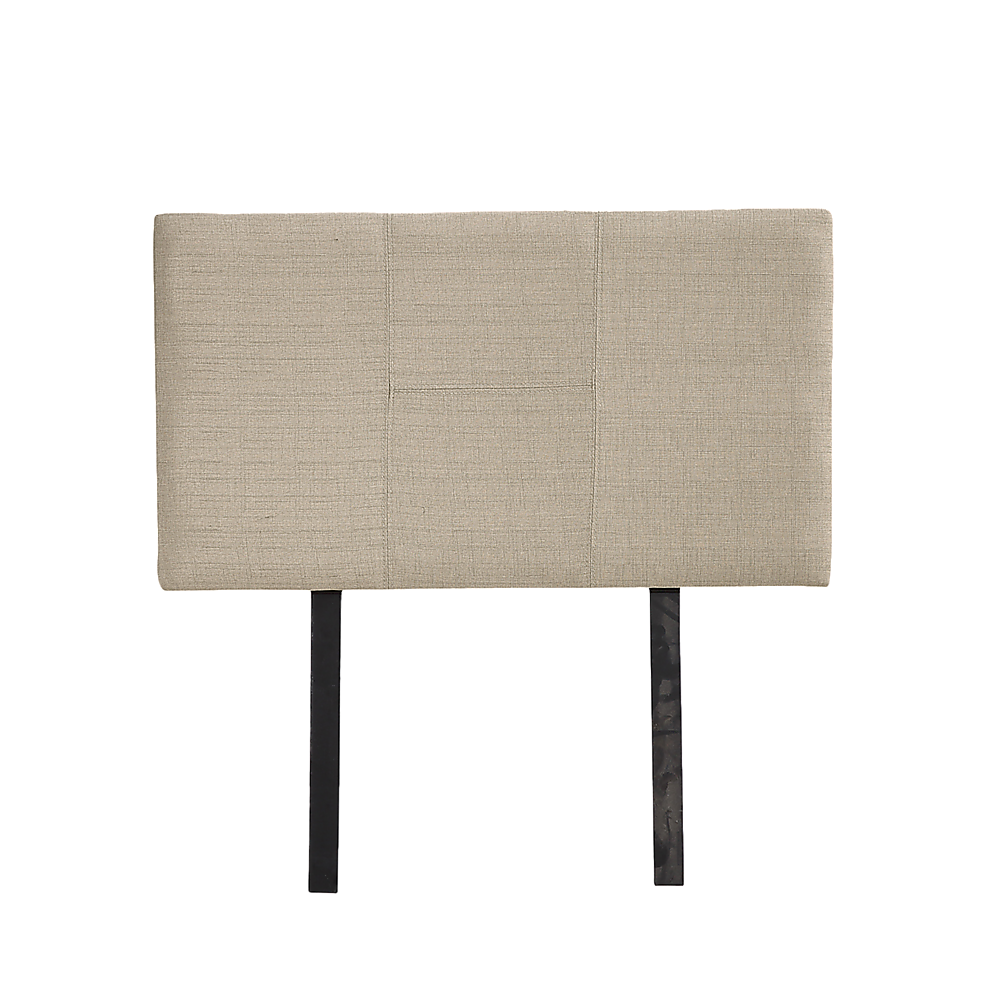 Linen Fabric Single Bed Headboard Bedhead - Beige - Cosy Abode