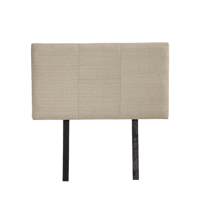 Linen Fabric Single Bed Headboard Bedhead - Beige - Cosy Abode