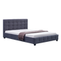 Linen Fabric Queen Deluxe Bed Frame Grey - Cosy Abode
