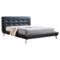 Double PU Leather Deluxe Bed Frame Black - Cosy Abode