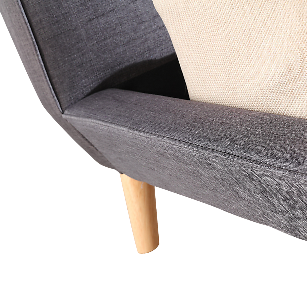 Queen Linen Fabric Deluxe Bed Frame Grey - Cosy Abode