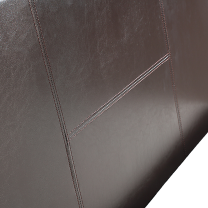 King Single PU Leather Bed Frame Brown - Cosy Abode