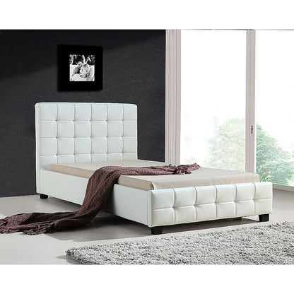 King Single PU Leather Deluxe Bed Frame White - Cosy Abode