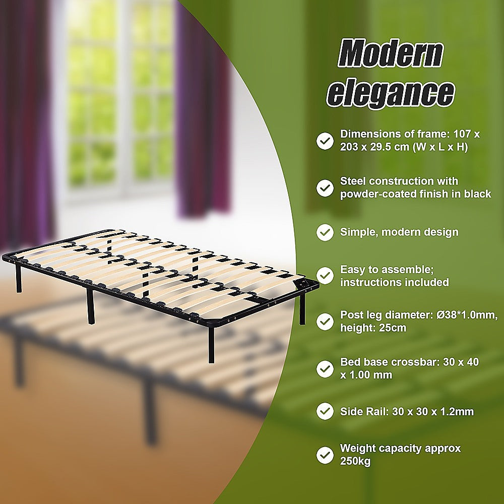 King Single Metal Bed Frame - Bedroom Furniture - Cosy Abode