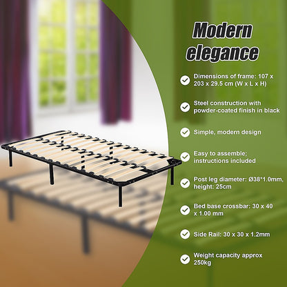 King Single Metal Bed Frame - Bedroom Furniture - Cosy Abode