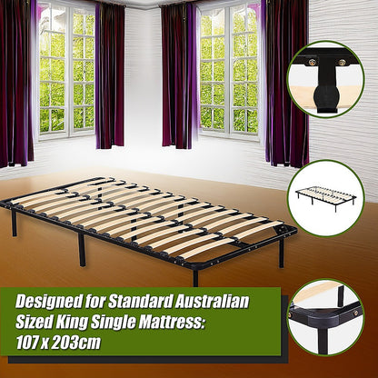 King Single Metal Bed Frame - Bedroom Furniture - Cosy Abode