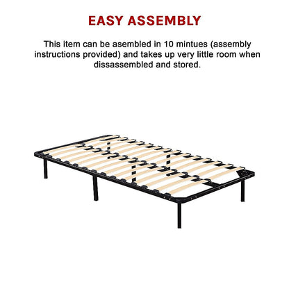 King Single Metal Bed Frame - Bedroom Furniture - Cosy Abode