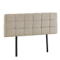 Linen Fabric King Bed Deluxe Headboard Bedhead - Beige - Cosy Abode