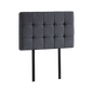 Linen Fabric Single Bed Deluxe Headboard Bedhead - Grey - Cosy Abode