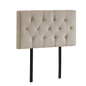 Linen Fabric Single Bed Deluxe Headboard Bedhead - Beige - Cosy Abode