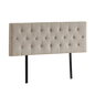 Linen Fabric Double Bed Deluxe Headboard Bedhead - Beige - Cosy Abode