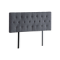 Linen Fabric Double Bed Deluxe Headboard Bedhead - Grey - Cosy Abode