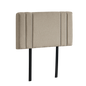 Linen Fabric Single Bed Deluxe Headboard Bedhead - Beige - Cosy Abode