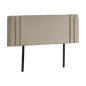 Linen Fabric King Bed Deluxe Headboard Bedhead - Beige - Cosy Abode