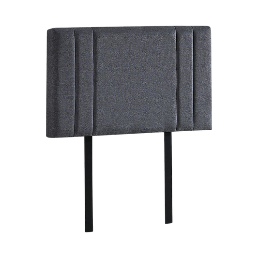 Linen Fabric Single Bed Deluxe Headboard Bedhead - Grey - Cosy Abode