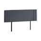 Linen Fabric King Bed Deluxe Headboard Bedhead - Grey - Cosy Abode