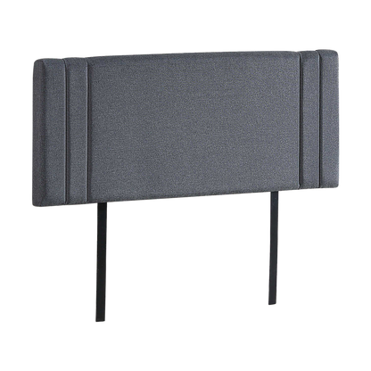 Linen Fabric Double Bed Deluxe Headboard Bedhead - Grey - Cosy Abode