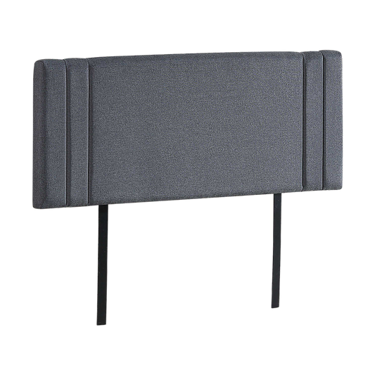 Linen Fabric Double Bed Deluxe Headboard Bedhead - Grey - Cosy Abode