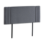 Linen Fabric Double Bed Deluxe Headboard Bedhead - Grey - Cosy Abode