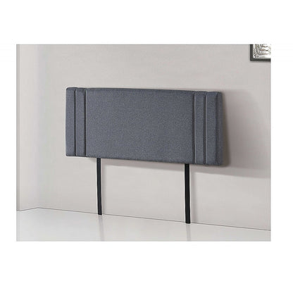 Linen Fabric Double Bed Deluxe Headboard Bedhead - Grey - Cosy Abode