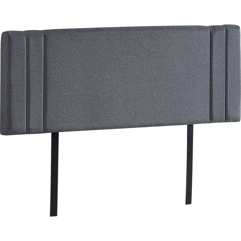 Linen Fabric Queen Bed Deluxe Headboard Bedhead - Grey - Cosy Abode