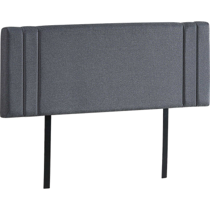Linen Fabric Queen Bed Deluxe Headboard Bedhead - Grey - Cosy Abode