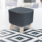 Fabric Ottoman Foot Stool Rest Pouffe Footstool Wood Storage Padded Seat - Cosy Abode