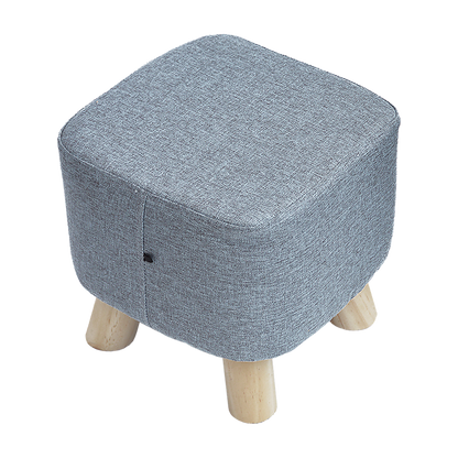 Fabric Ottoman Foot Stool Rest Pouffe Footstool Wood Storage Padded Seat - Cosy Abode
