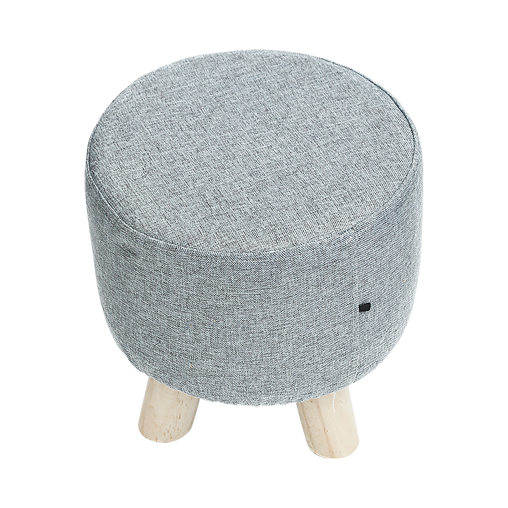 Fabric Ottoman Foot Stool Rest Pouffe Footstool Wood Storage Padded Seat - Cosy Abode