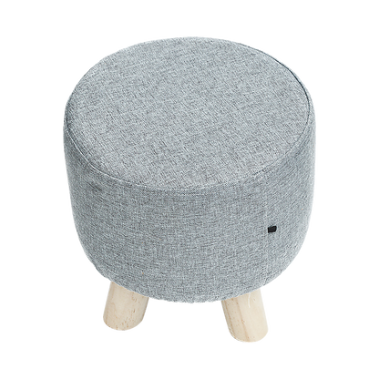 Fabric Ottoman Foot Stool Rest Pouffe Footstool Wood Storage Padded Seat - Cosy Abode