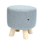 Fabric Ottoman Foot Stool Rest Pouffe Footstool Wood Storage Padded Seat - Cosy Abode