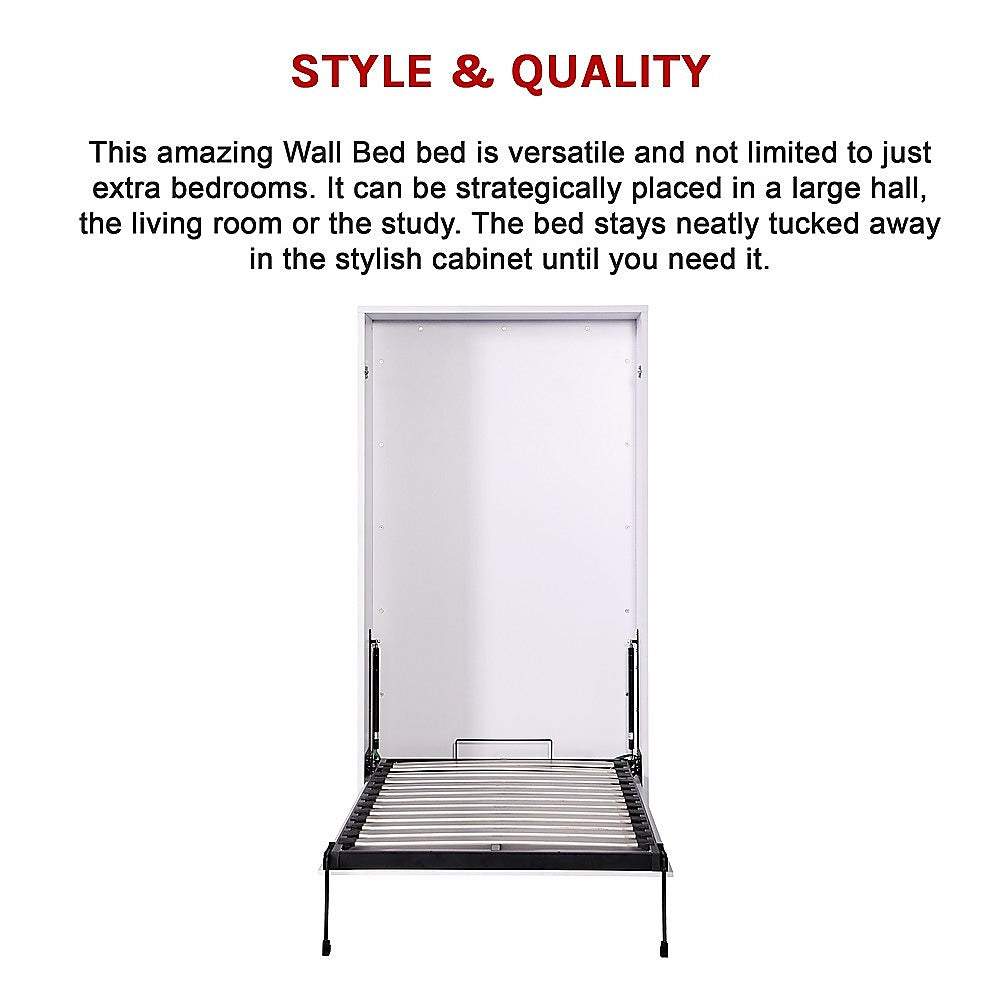 Palermo Single Size Wall Bed Diamond Edition - Cosy Abode