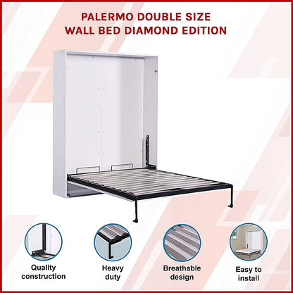 Palermo Double Size Wall Bed Diamond Edition - Cosy Abode