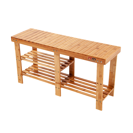 Bamboo Shoe Rack Wooden Bench Storage Organiser Cabinet Holder Stool - Cosy Abode