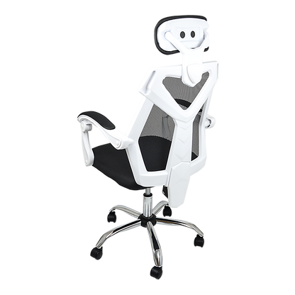 Office Chair Gaming Computer Chairs Mesh Back Foam Seat - White - Cosy Abode