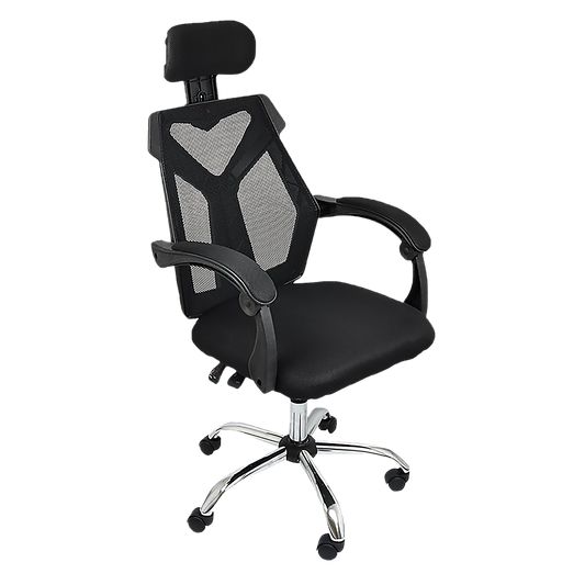 Office Chair Gaming Computer Chairs Mesh Back Foam Seat - Black - Cosy Abode