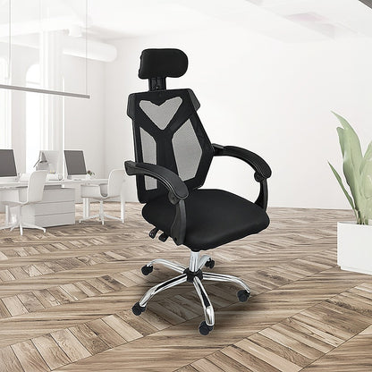 Office Chair Gaming Computer Chairs Mesh Back Foam Seat - Black - Cosy Abode