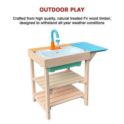 Childrens Outdoor Play Mud Kitchen Sand Pit - Cosy Abode