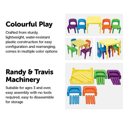 Kids Table and Chairs Play Set Toddler Child Toy Activity Furniture In-Outdoor - Cosy Abode
