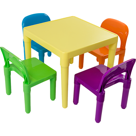 Kids Table and Chairs Play Set Toddler Child Toy Activity Furniture In-Outdoor - Cosy Abode