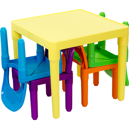 Kids Table and Chairs Play Set Toddler Child Toy Activity Furniture In-Outdoor - Cosy Abode