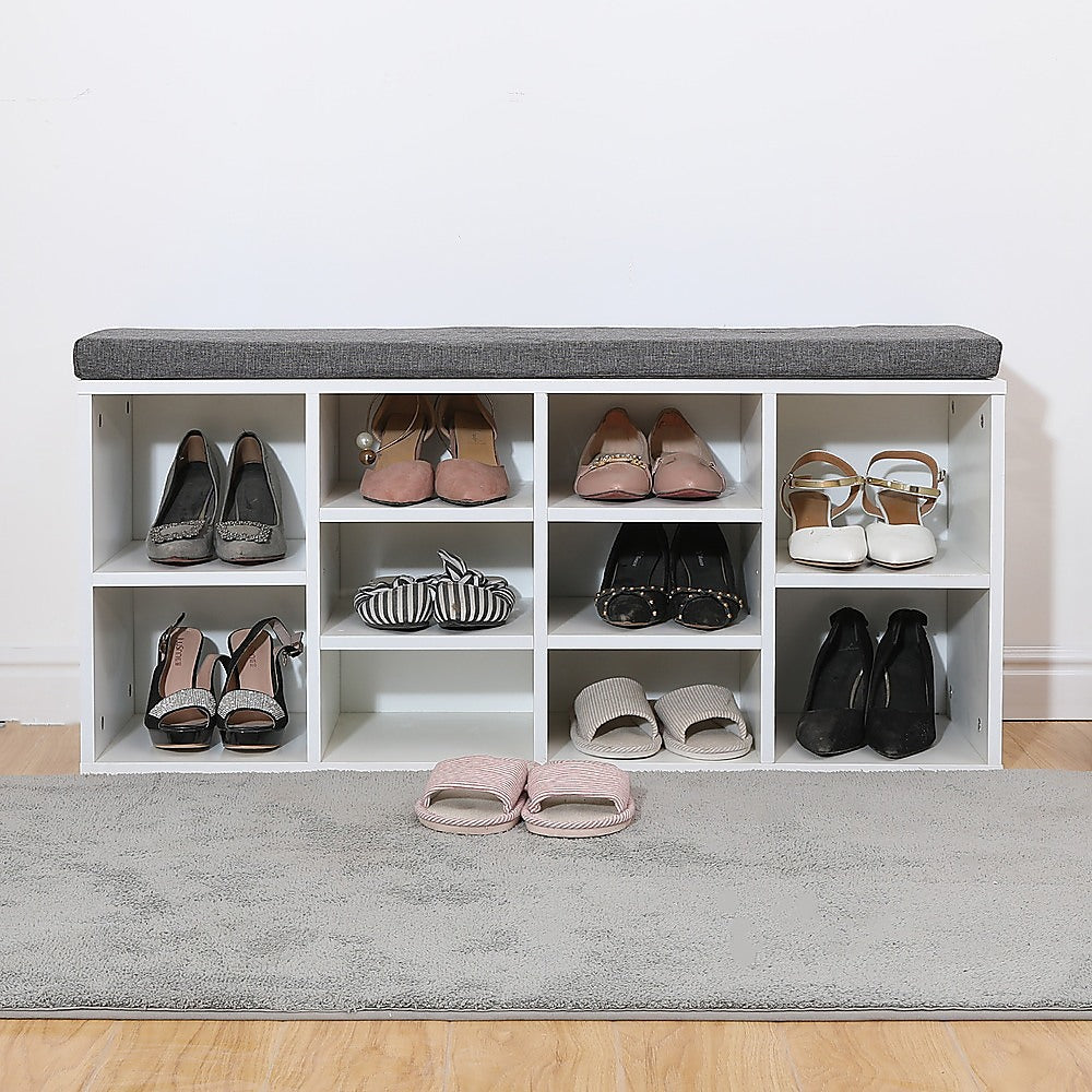 Shoe Cabinet Bench Shoes Storage Rack Organiser Wooden Shelf Cupboard Box - Cosy Abode