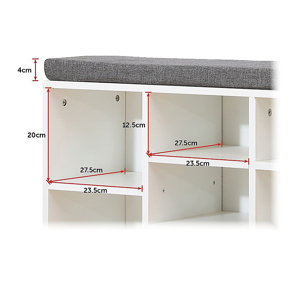 Shoe Cabinet Bench Shoes Storage Rack Organiser Wooden Shelf Cupboard Box - Cosy Abode