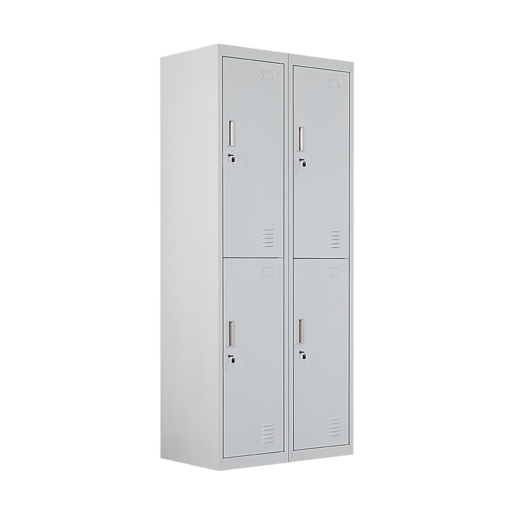 Four-Door Office Locker - Grey - Cosy Abode