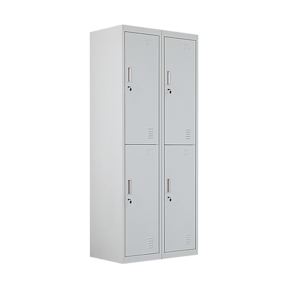 Four-Door Office Locker - Grey - Cosy Abode