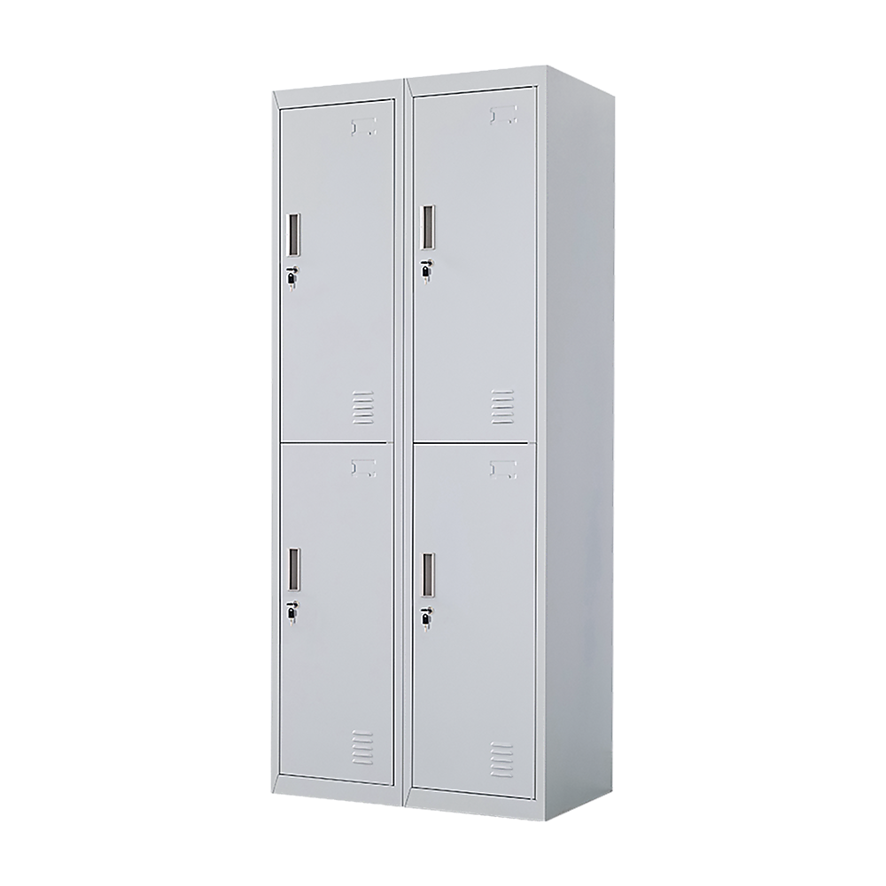 Four-Door Office Locker - Grey - Cosy Abode