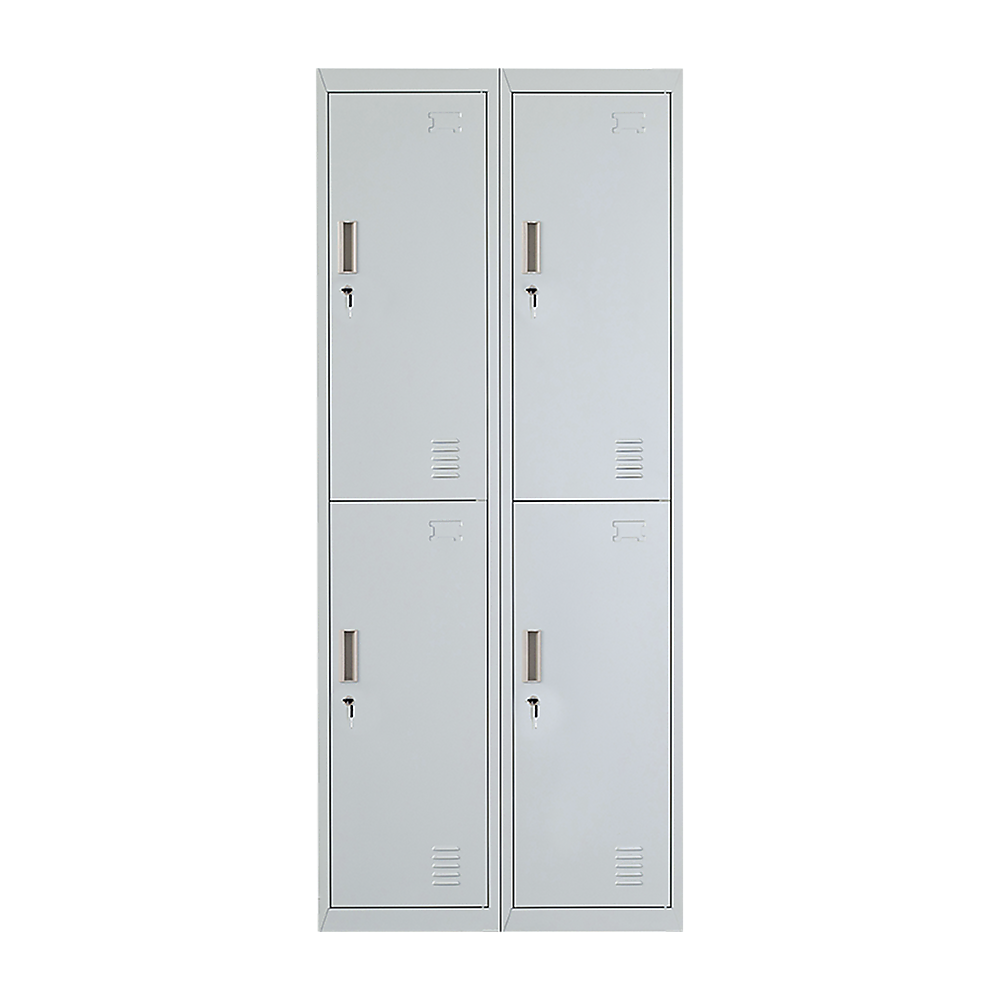 Four-Door Office Locker - Grey - Cosy Abode