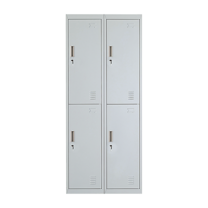 Four-Door Office Locker - Grey - Cosy Abode